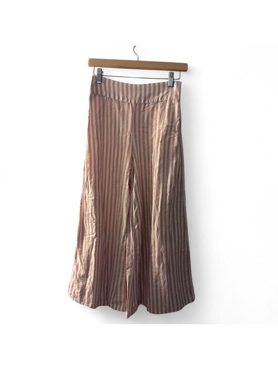 O'Neill Pants - O’Neill Pink Cream Striped Wide Leg Beach Pants Size XS